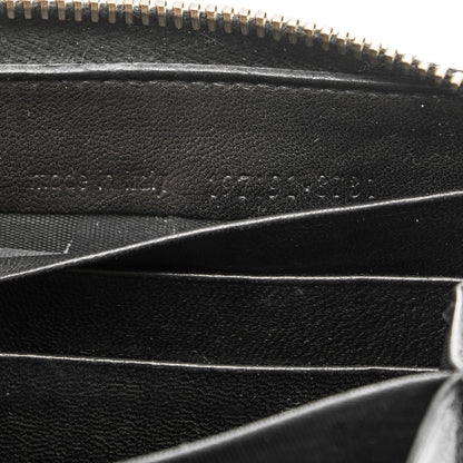Saint Laurent Patent Y Mail Zip Around Wallet Black 7 of 7