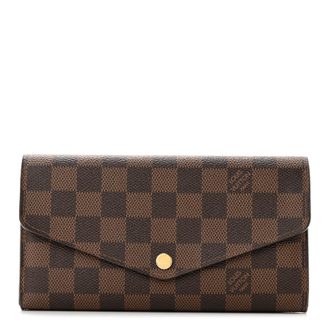 Damier Ebene Sarah Wallet NM Rose Ballerine
