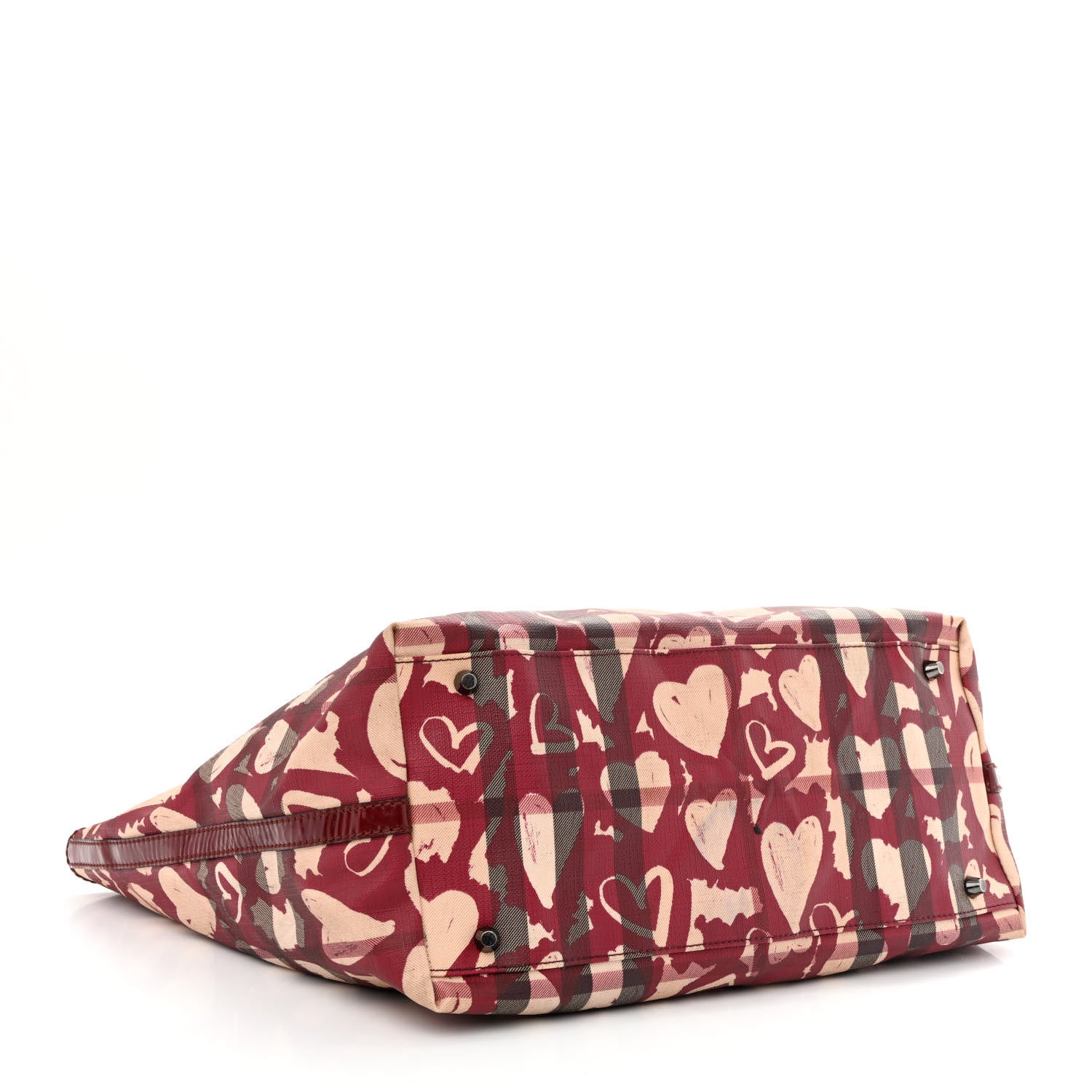 Burberry Nova Check Heart Tote Red 4 of 16
