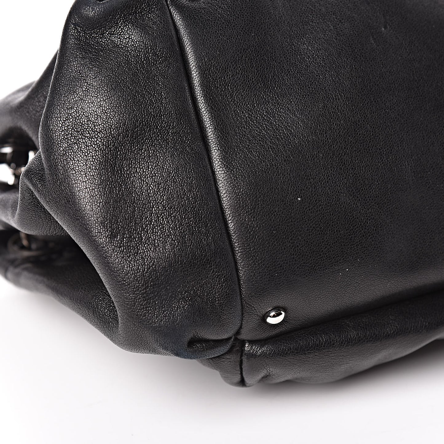 Lambskin Lax Accordion Hobo Black