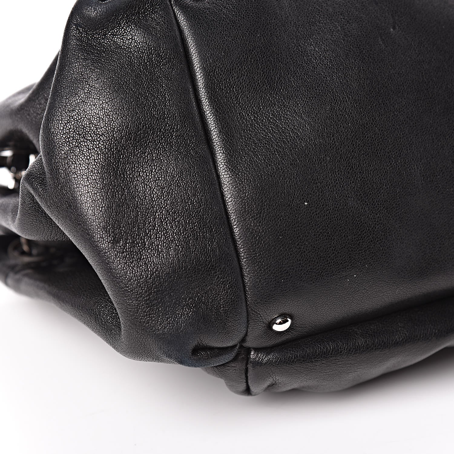Chanel Lambskin Lax Accordion Hobo Black 14 of 17