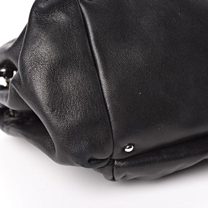 Chanel Lambskin Lax Accordion Hobo Black 14 of 17