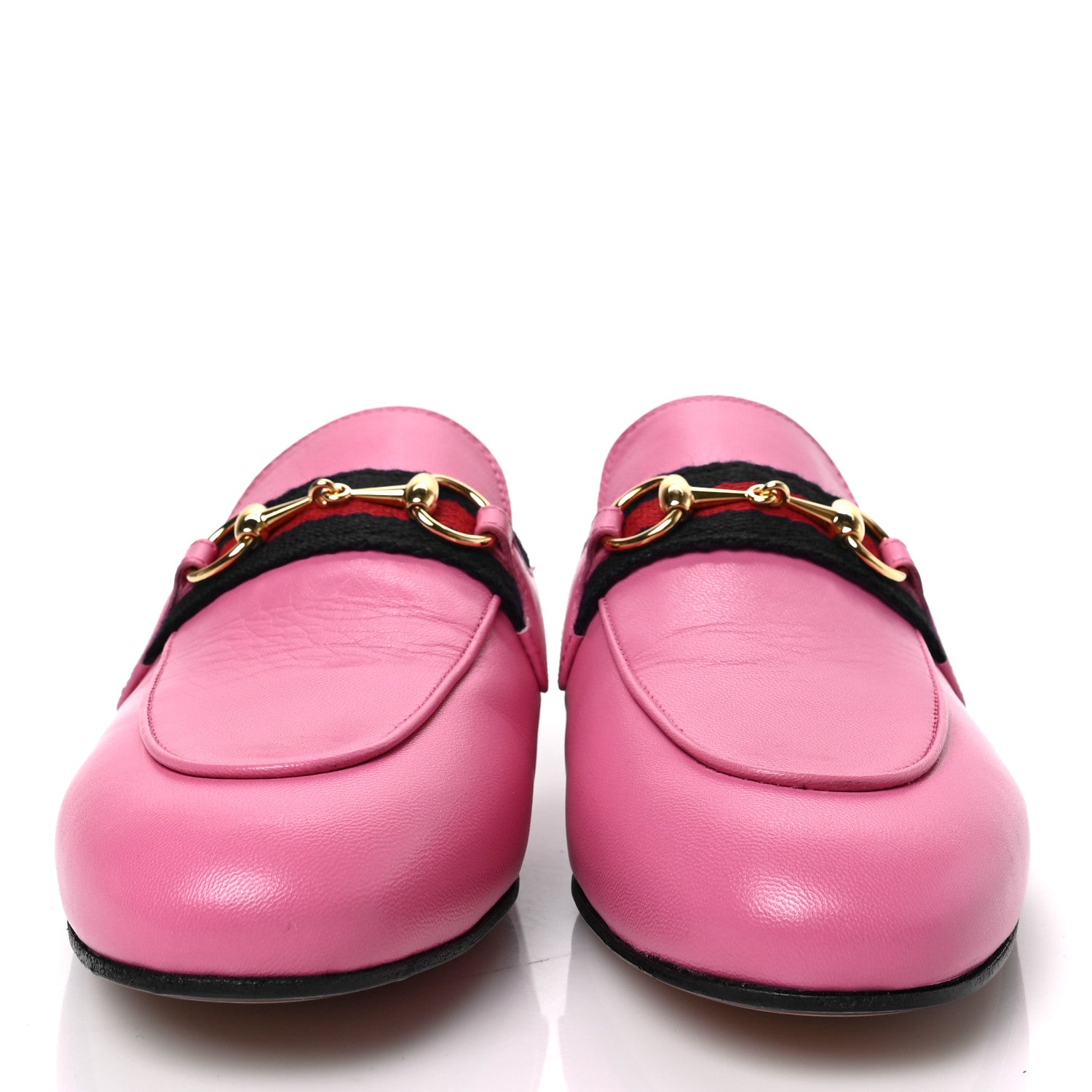 Gucci Malaga Kid Web Womens Princetown Slippers 35.5 Pink Tropical Flower 2 of 8