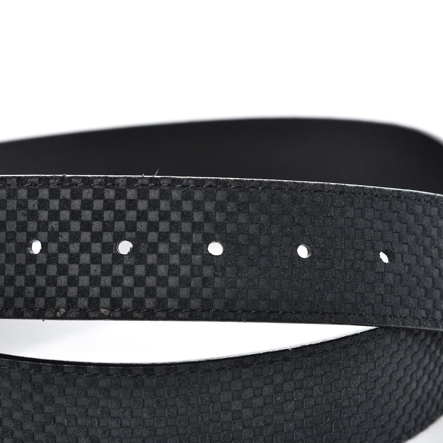Suede Calfskin Mini Damier 40mm LV Initiales Belt 100 40 Black