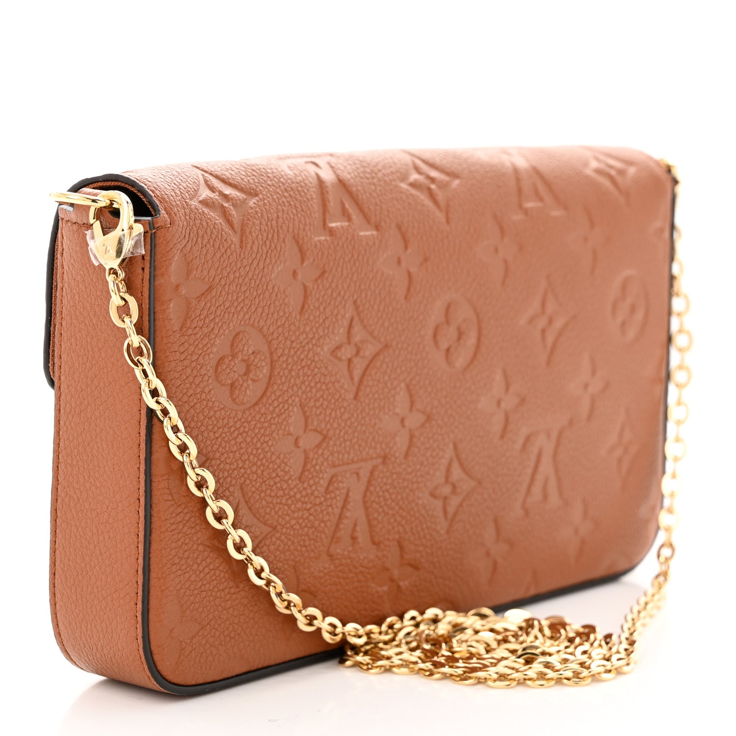 Empreinte Pochette Felicie Chain Wallet Cognac