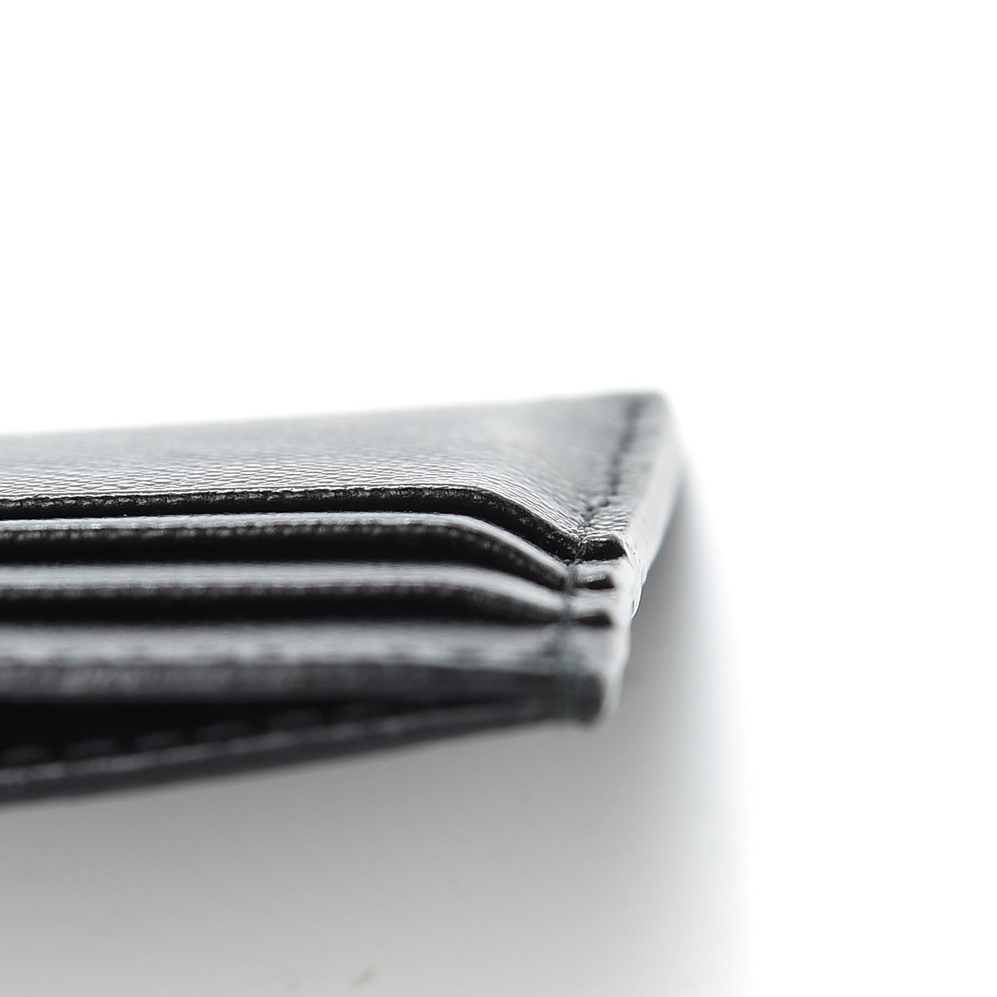 Saffiano Shine Monochrome Card Holder Black
