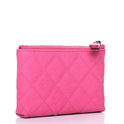 Chanel Iridescent Caviar Quilted Key Holder Case Pink 3 of 11