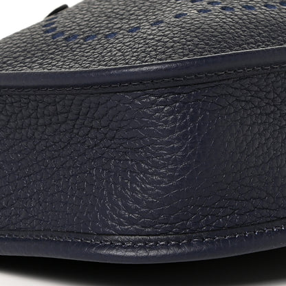 Hermes Taurillon Clemence Amazone Sangle Cavale Evelyne TPM Bleu Nuit Bleu Encre Cuivre 8 of 11