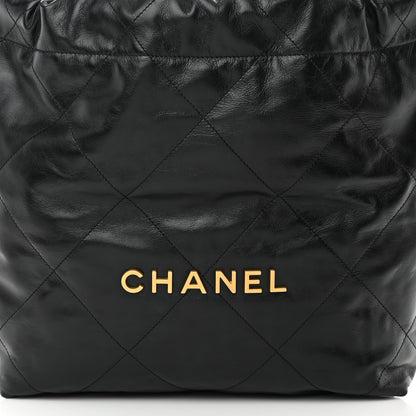 Chanel Shiny Calfskin Quilted Small Chanel 22 Black 9 of 16