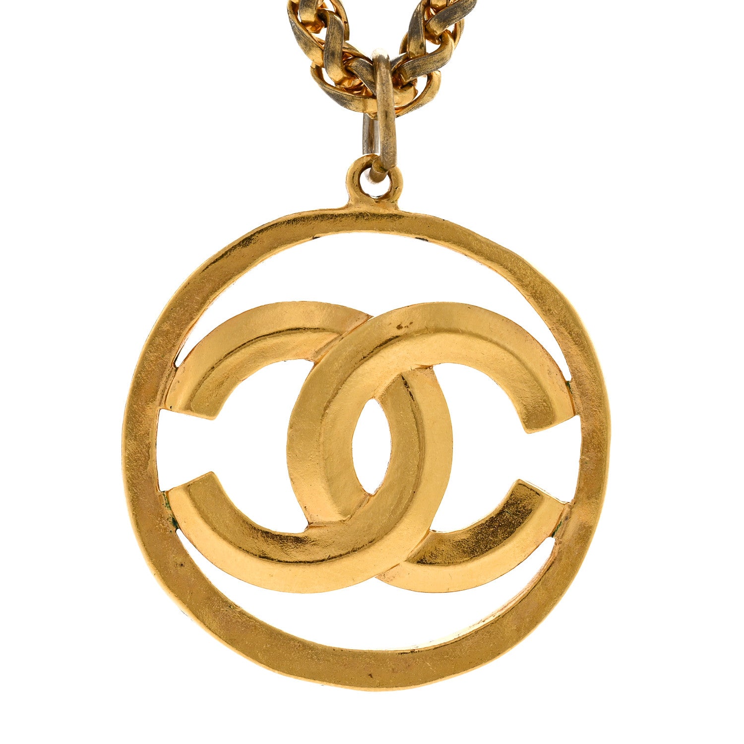 Chanel Metal CC Medallion Chain Necklace Gold 4 of 5