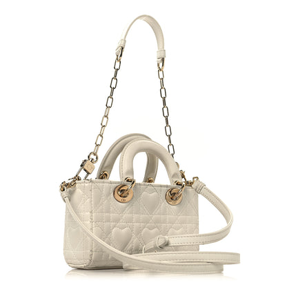 Christian Dior Lambskin Cannage Dioramour Micro Lady D-Joy Latte 3 of 16