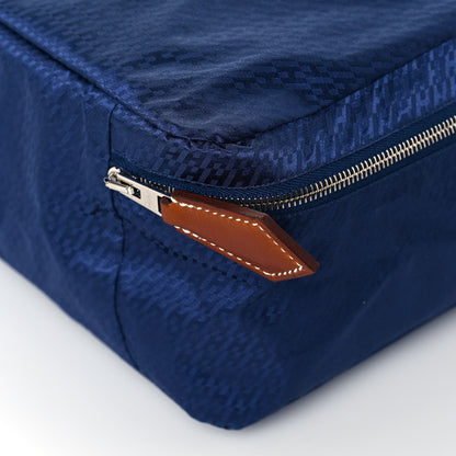 Hermes Technical Silk H en Bias Travelsilk Cube MM Bleu Saphir Fauve 10 of 13