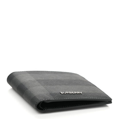 Burberry Charcoal Check Calfskin Bi-Fold Wallet 4 of 6