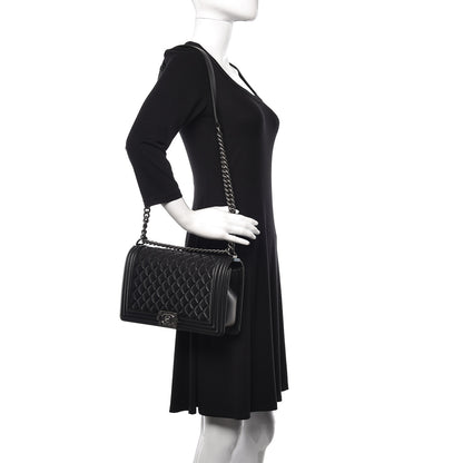 Chanel Lambskin Quilted New Medium Boy Flap Black 2 of 11