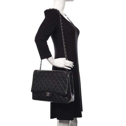 Chanel Caviar Quilted Maxi Single Flap Black 2 of 12