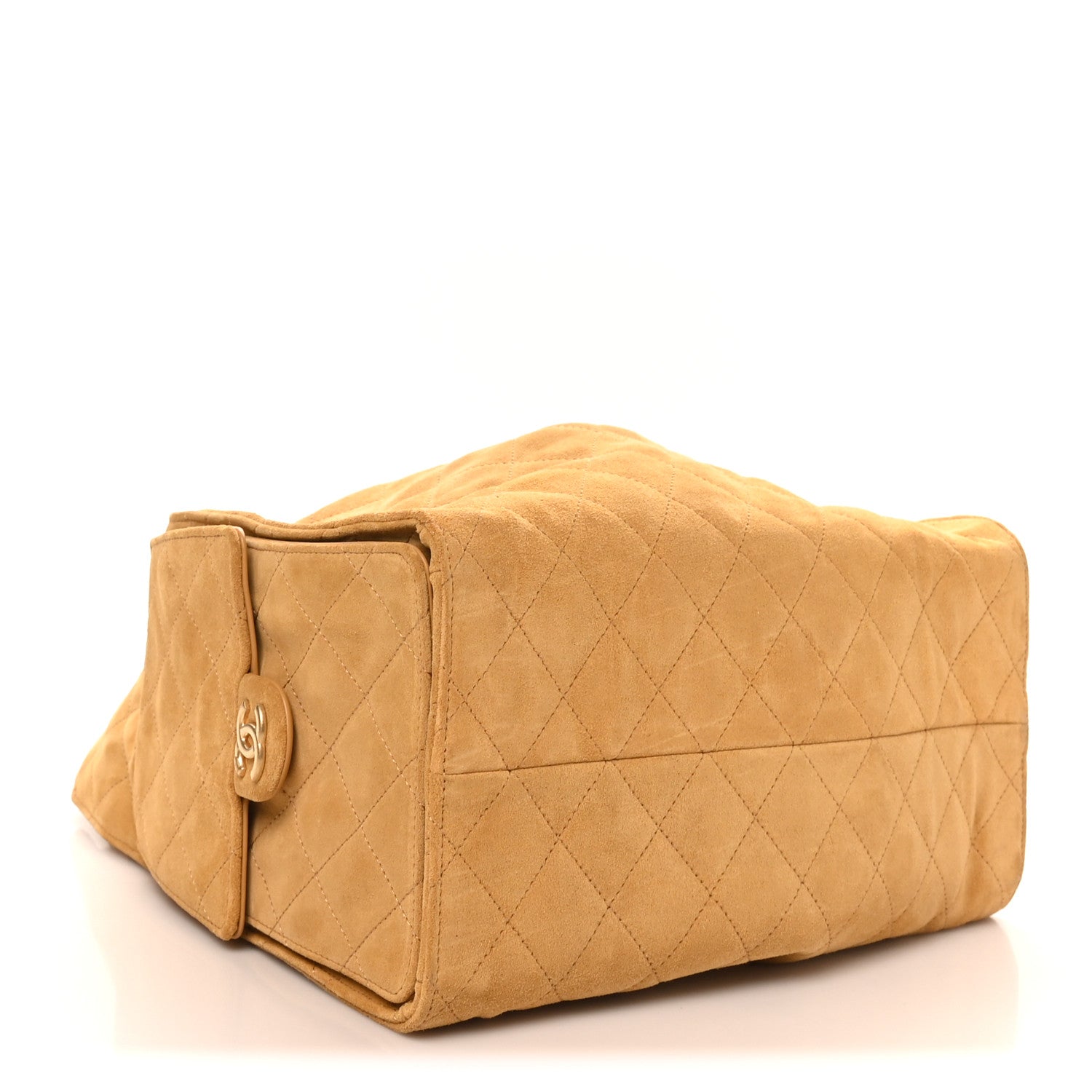 Chanel Suede Quilted Medium Chanel 25 Handbag Beige 4 of 10