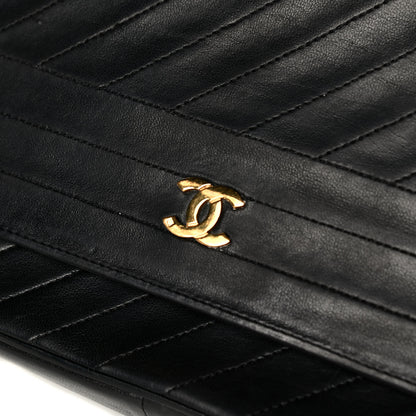 Chanel Lambskin Diagonal Quilted Small Single Flap Black 8 of 8