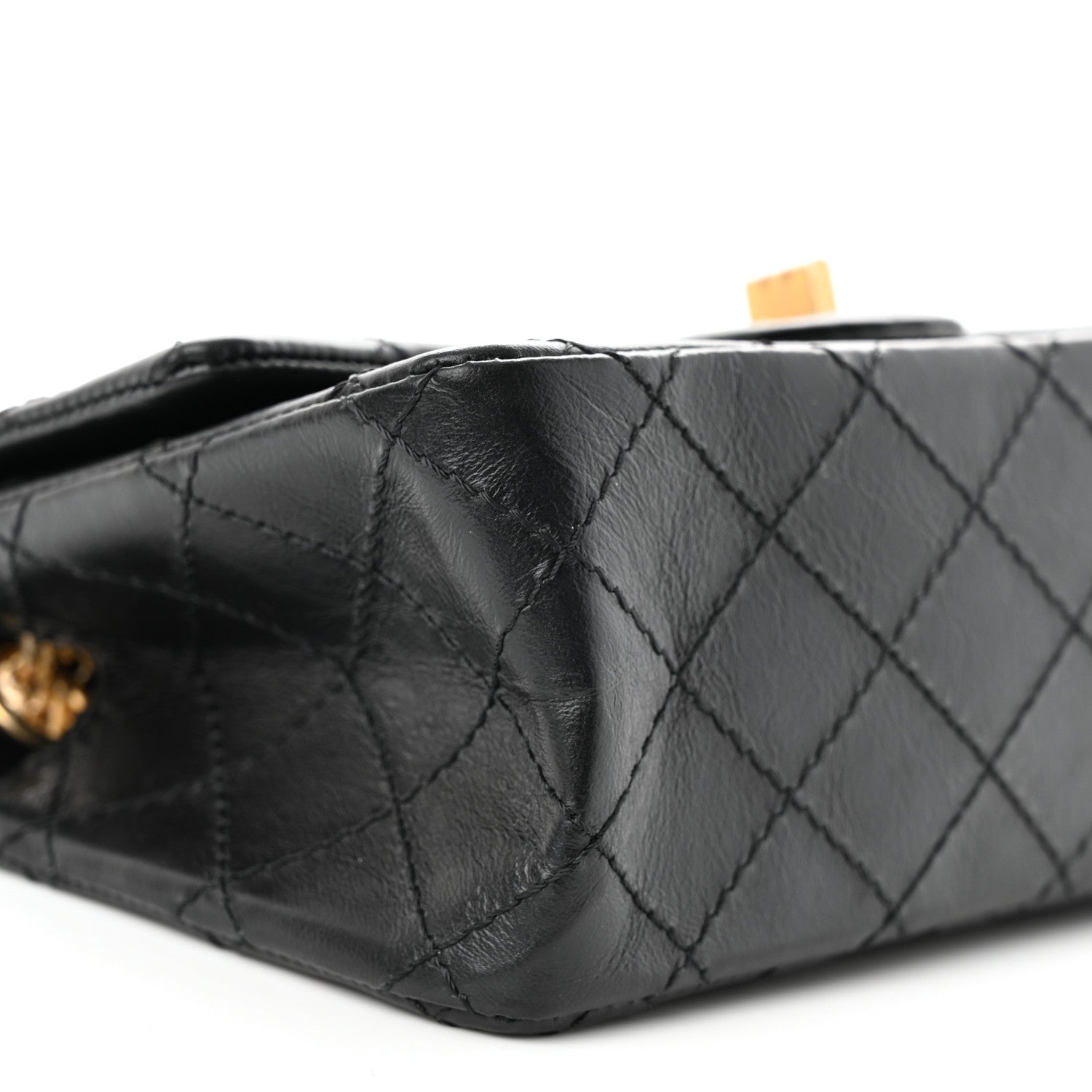 Chanel Aged Calfskin Quilted 2.55 Reissue Mini Flap Black 9 of 13