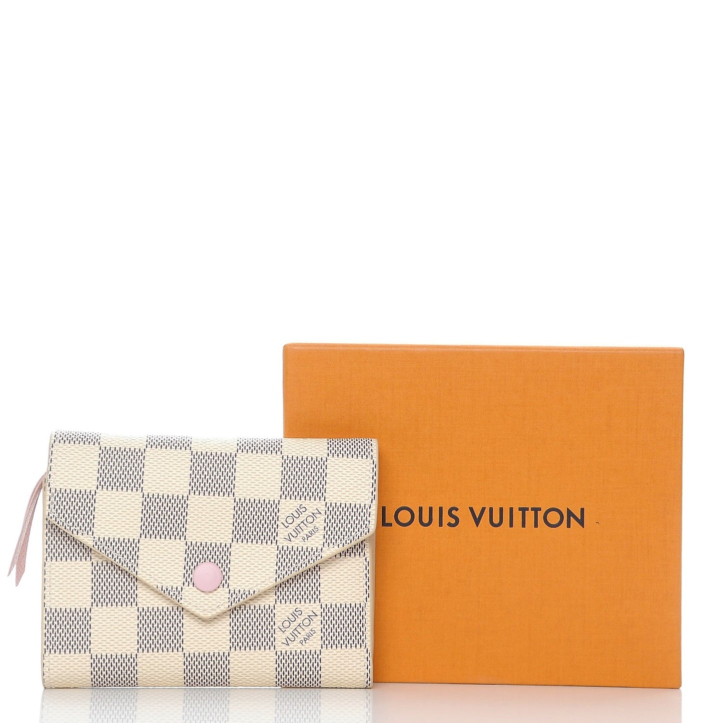 Damier Azur Victorine Wallet Rose Ballerine