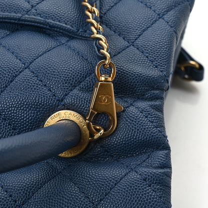 Chanel Caviar Quilted Mini Coco Handle Flap Blue 14 of 14