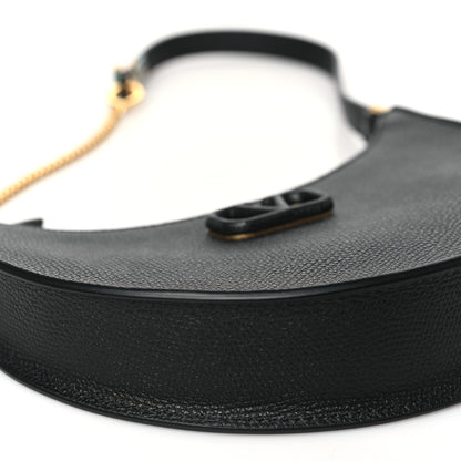 Valentino Garavani Grainy Calfskin Mini Vlogo Hobo Bag Black 8 of 10