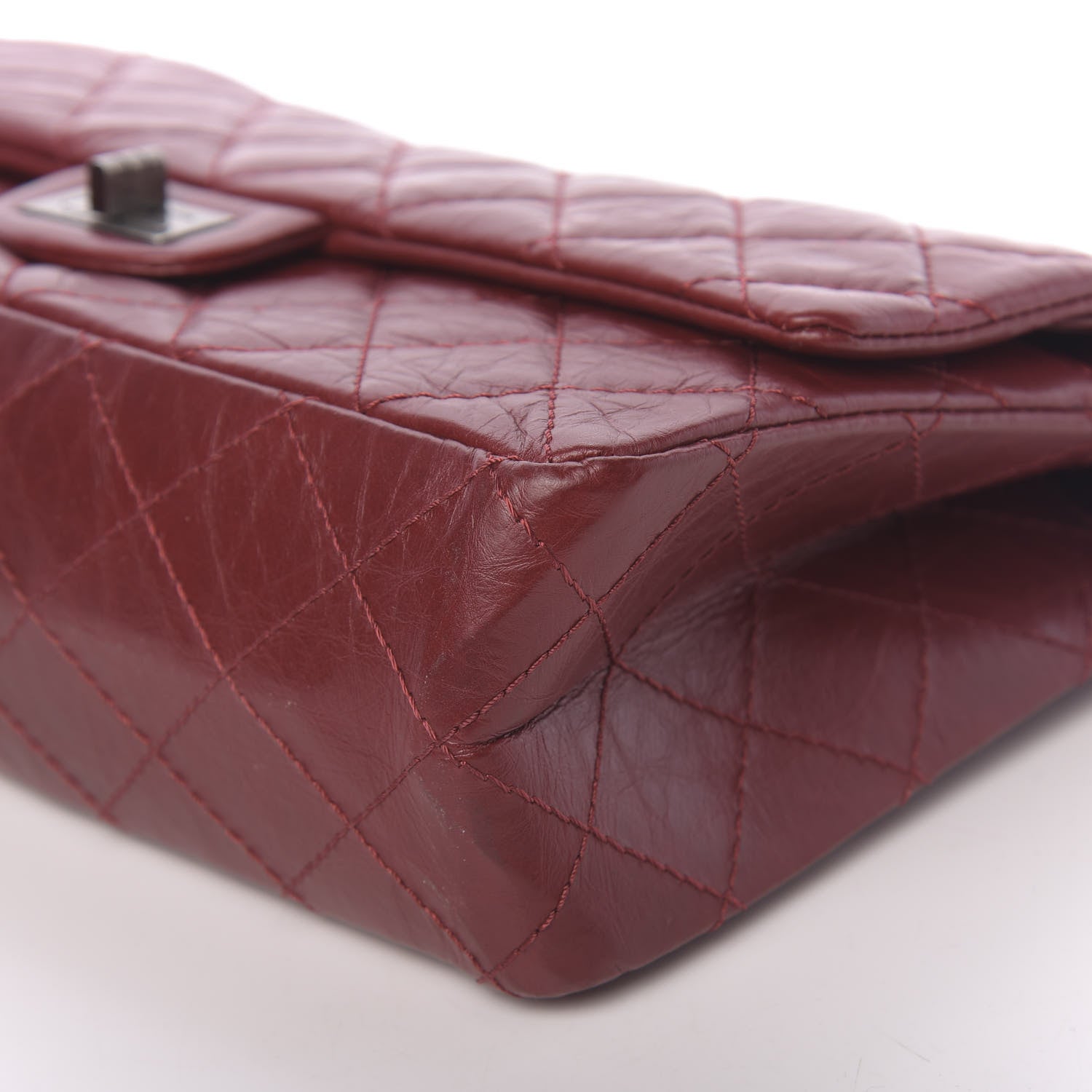 Chanel Aged Calfskin Quilted 2.55 Reissue 226 Flap Red 10 of 11