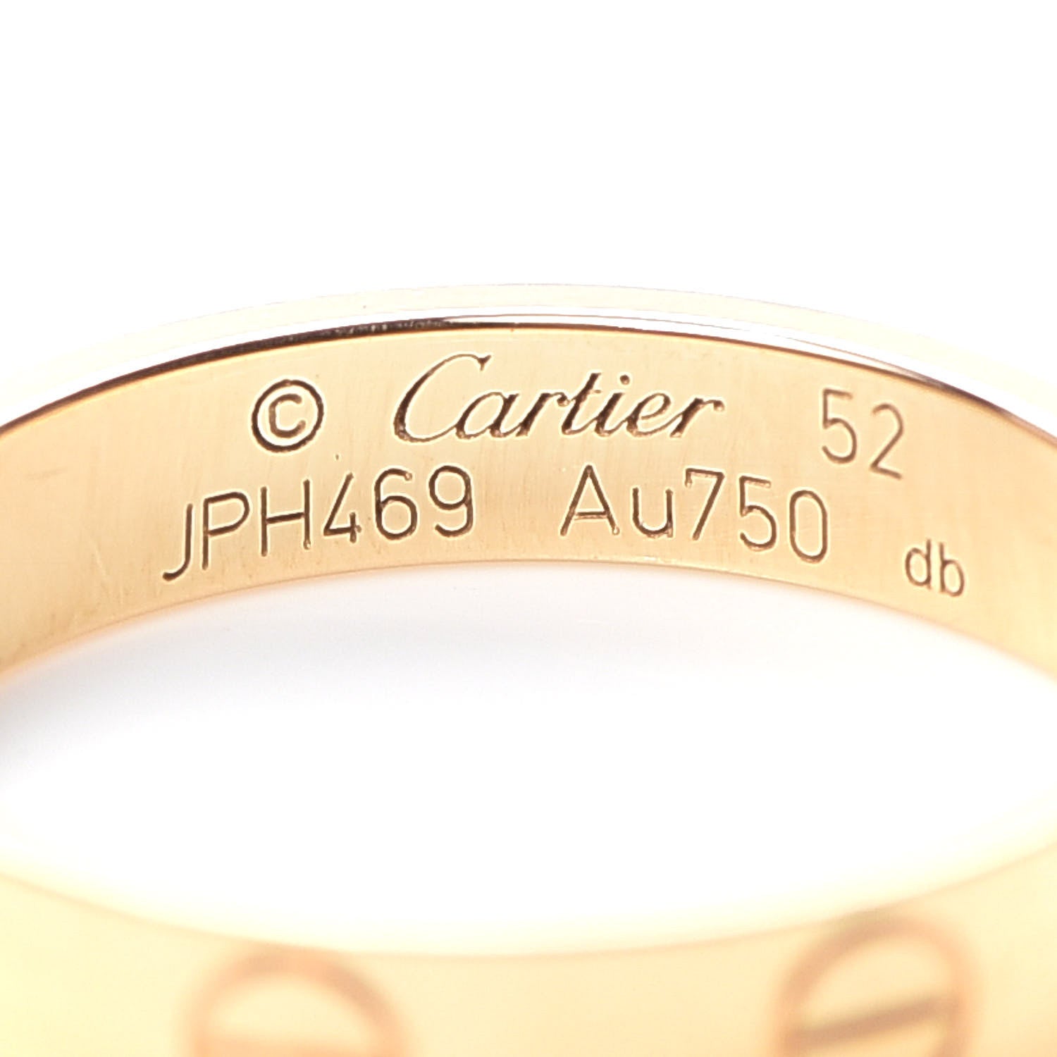 Cartier 18K Yellow Gold 3.5mm LOVE Wedding Band Ring 52 6 4 of 6