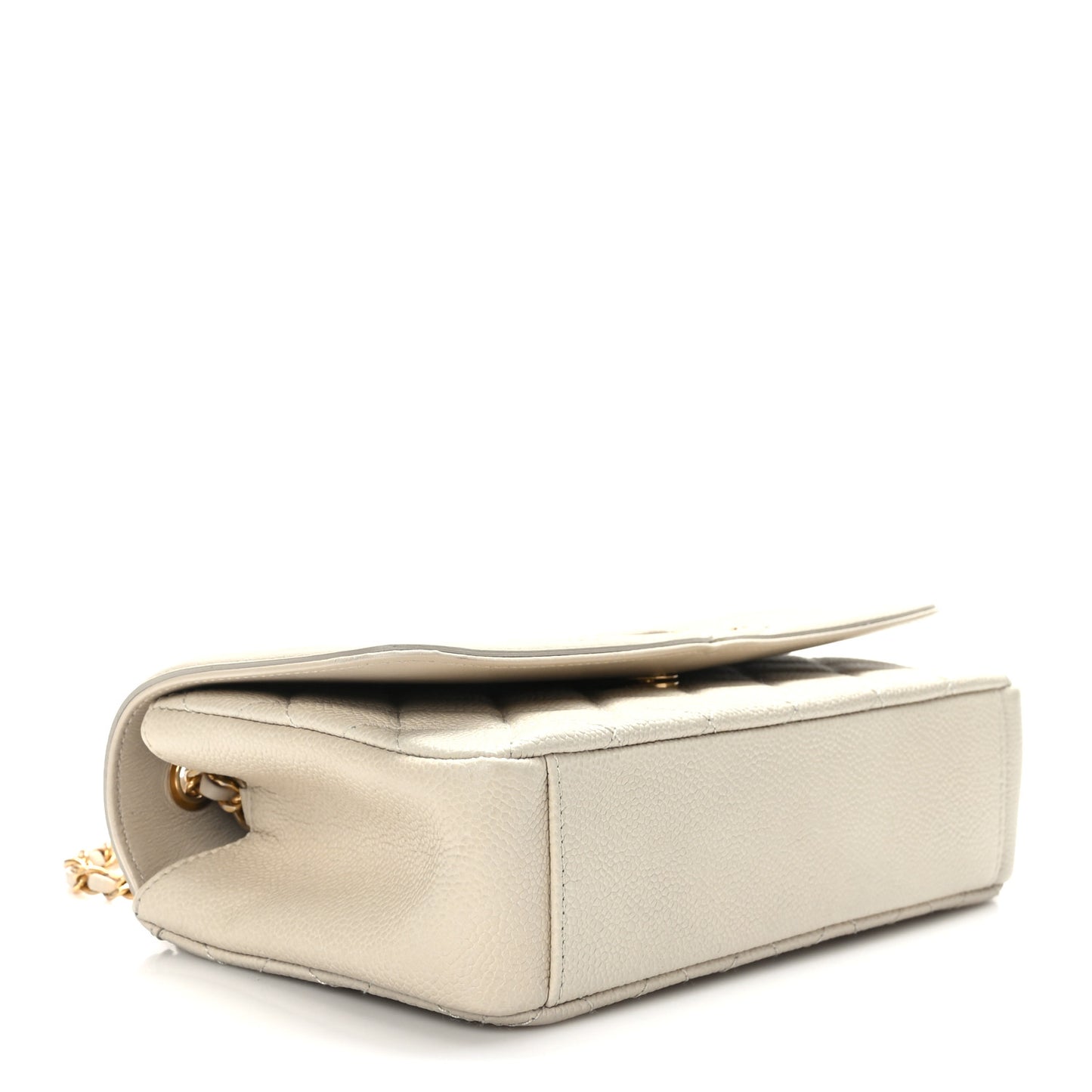 Caviar Quilted Small CC Filigree Flap Beige