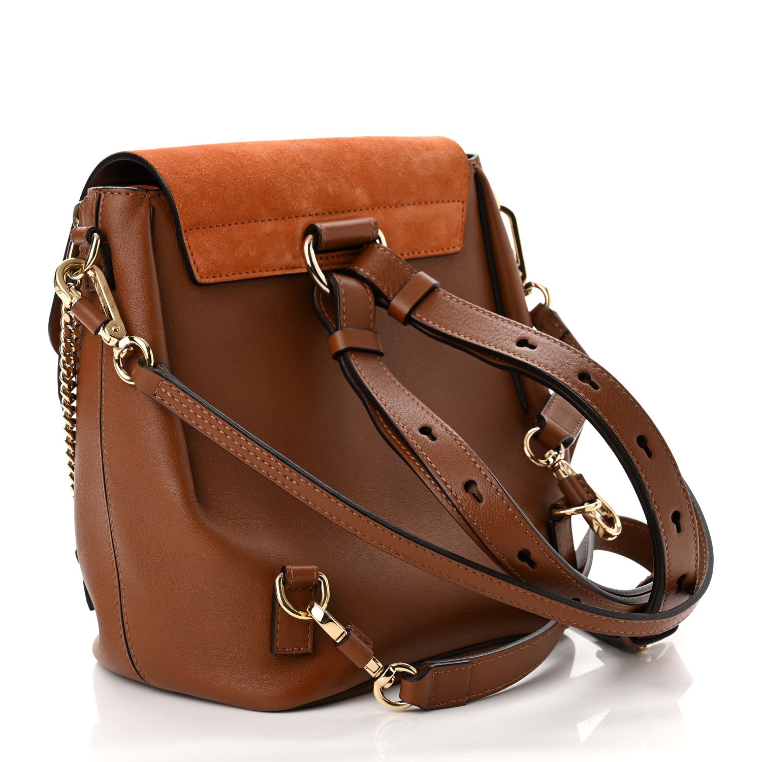 Chloe Suede Calfskin Medium Faye Backpack Tan 3 of 9