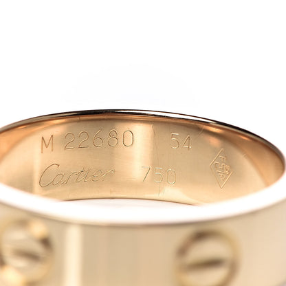 Cartier 18K Yellow Gold 5.5mm LOVE Ring 54 6.75 4 of 4