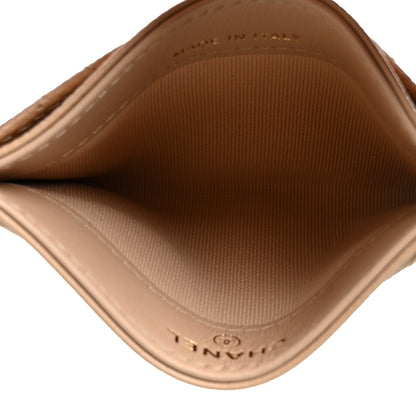 Chanel Caviar Quilted Card Holder Beige 5 of 11