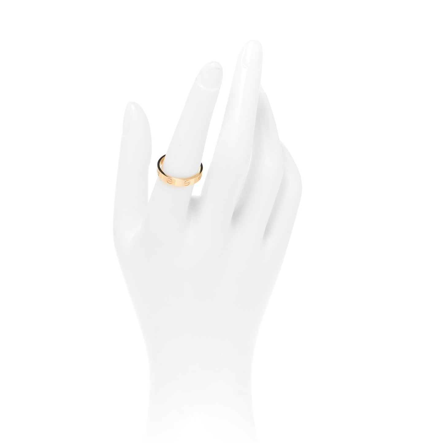 18K Yellow Gold 3.5mm LOVE Wedding Band Ring 56 7.5
