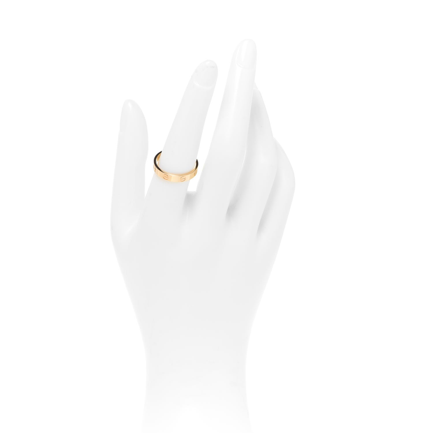 Cartier 18K Yellow Gold 3.5mm LOVE Wedding Band Ring 56 7.5 2 of 5