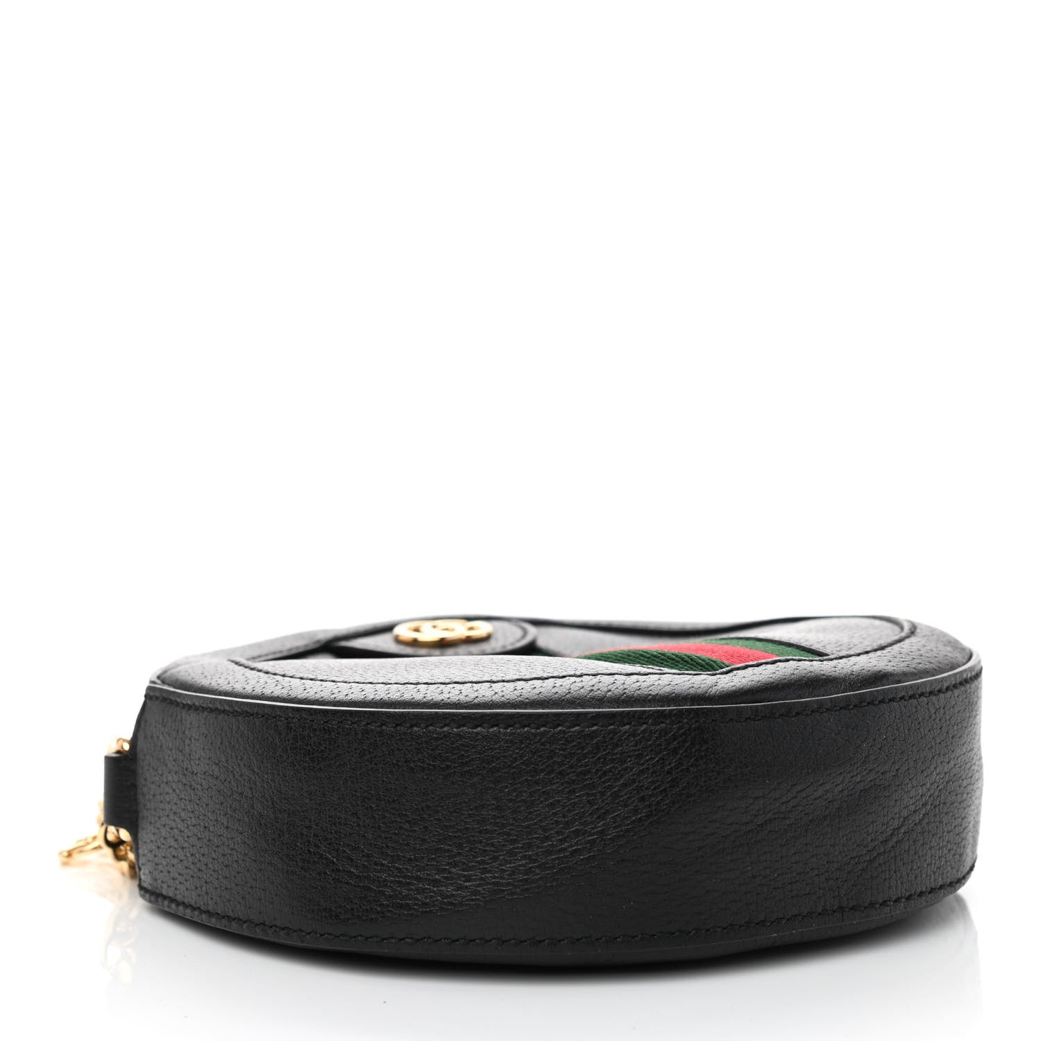 Gucci Grained Calfskin Web Mini Ophidia Round Shoulder Bag Black 4 of 8