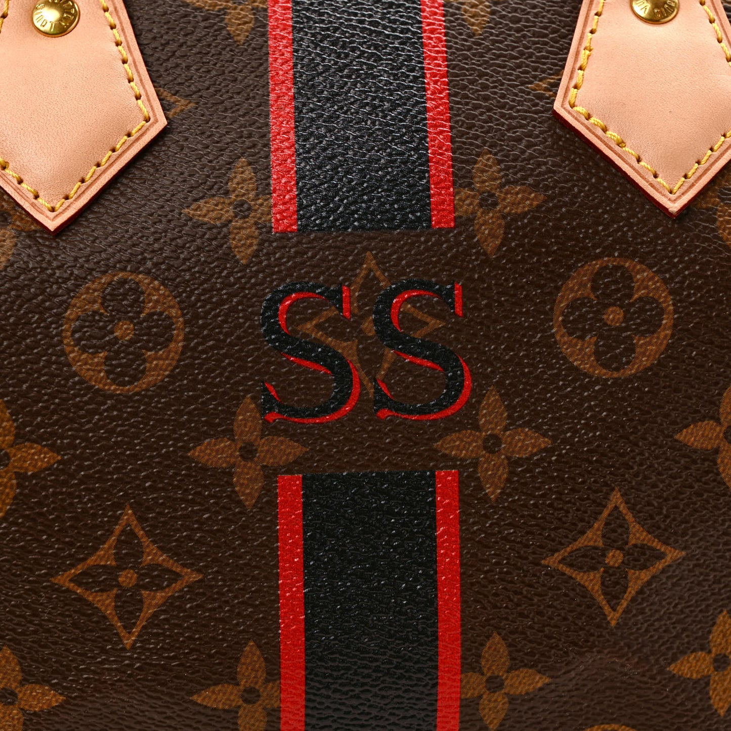 Monogram My LV Heritage Speedy 25 Black Red