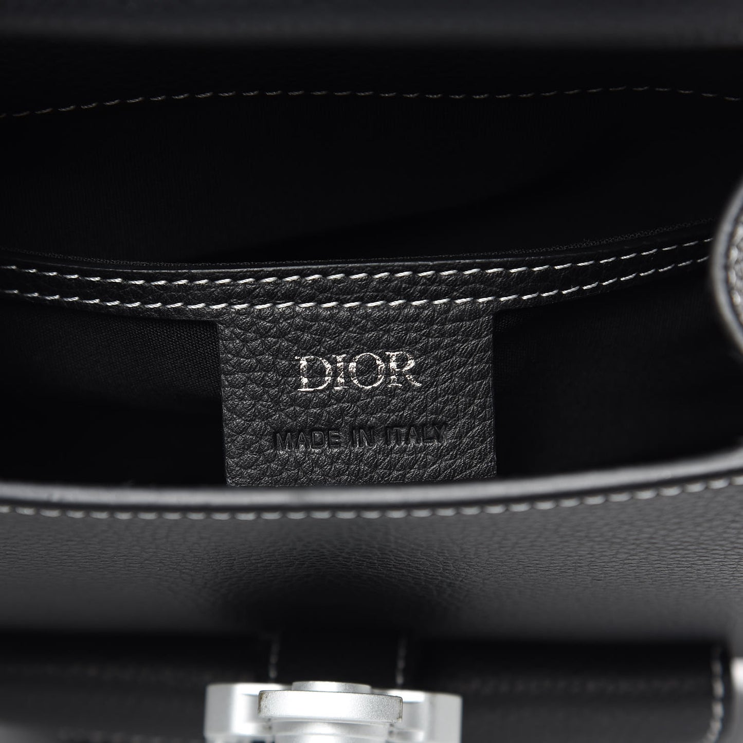 Calfskin Saddle Backpack Black