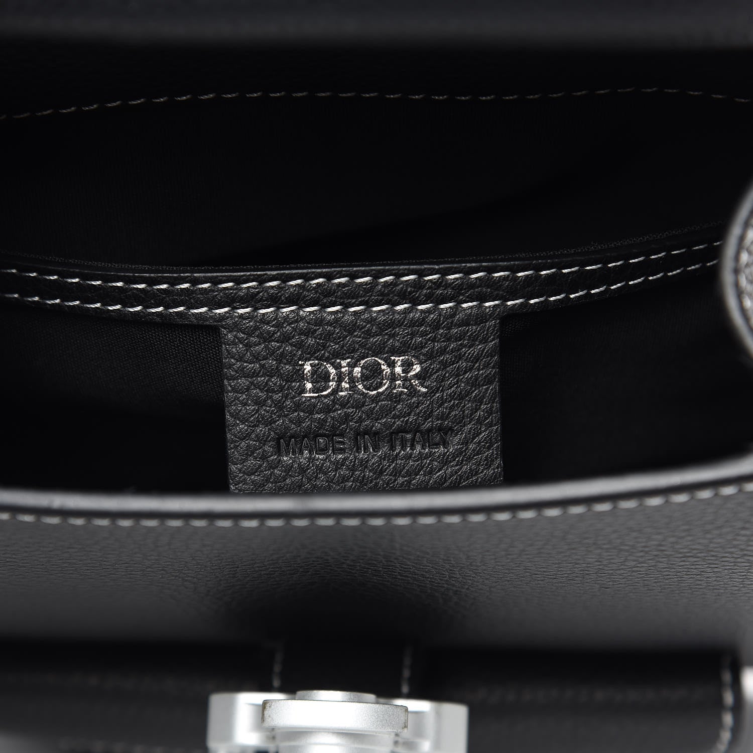 Christian Dior Calfskin Saddle Backpack Black 7 of 10