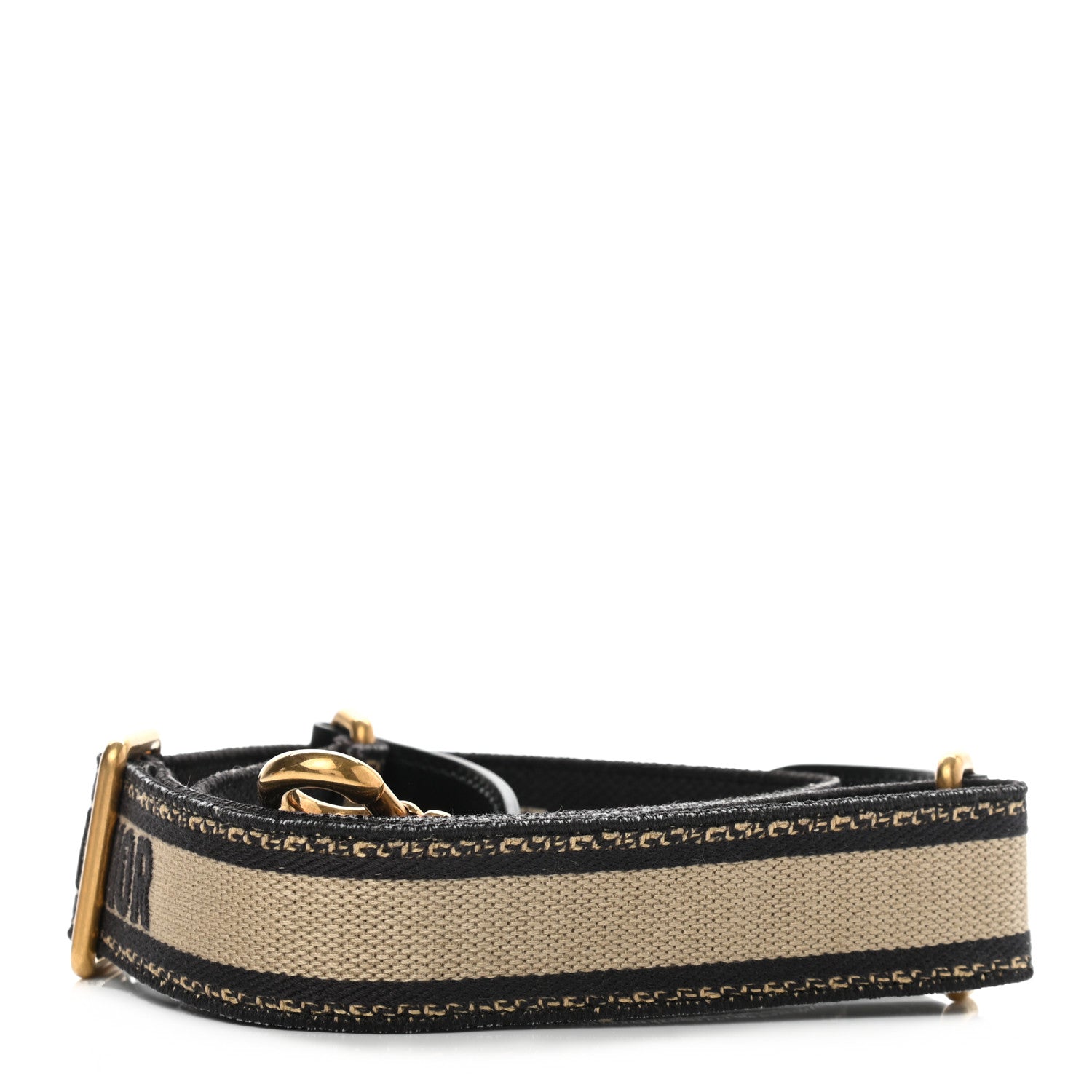 Christian Dior Canvas Embroidered Shoulder Strap Blue 2 of 6