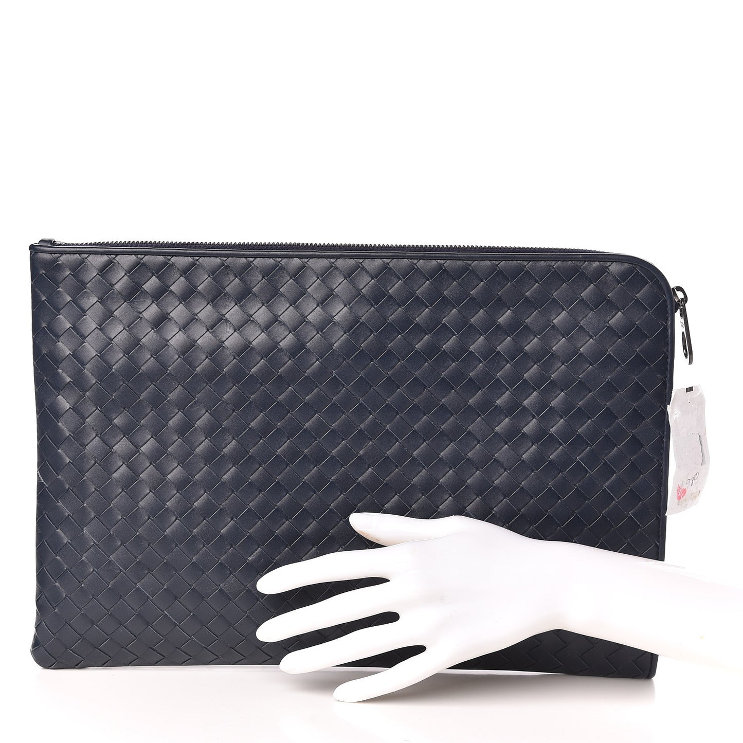 Calfskin Intrecciato Small Document Light Tourmaline