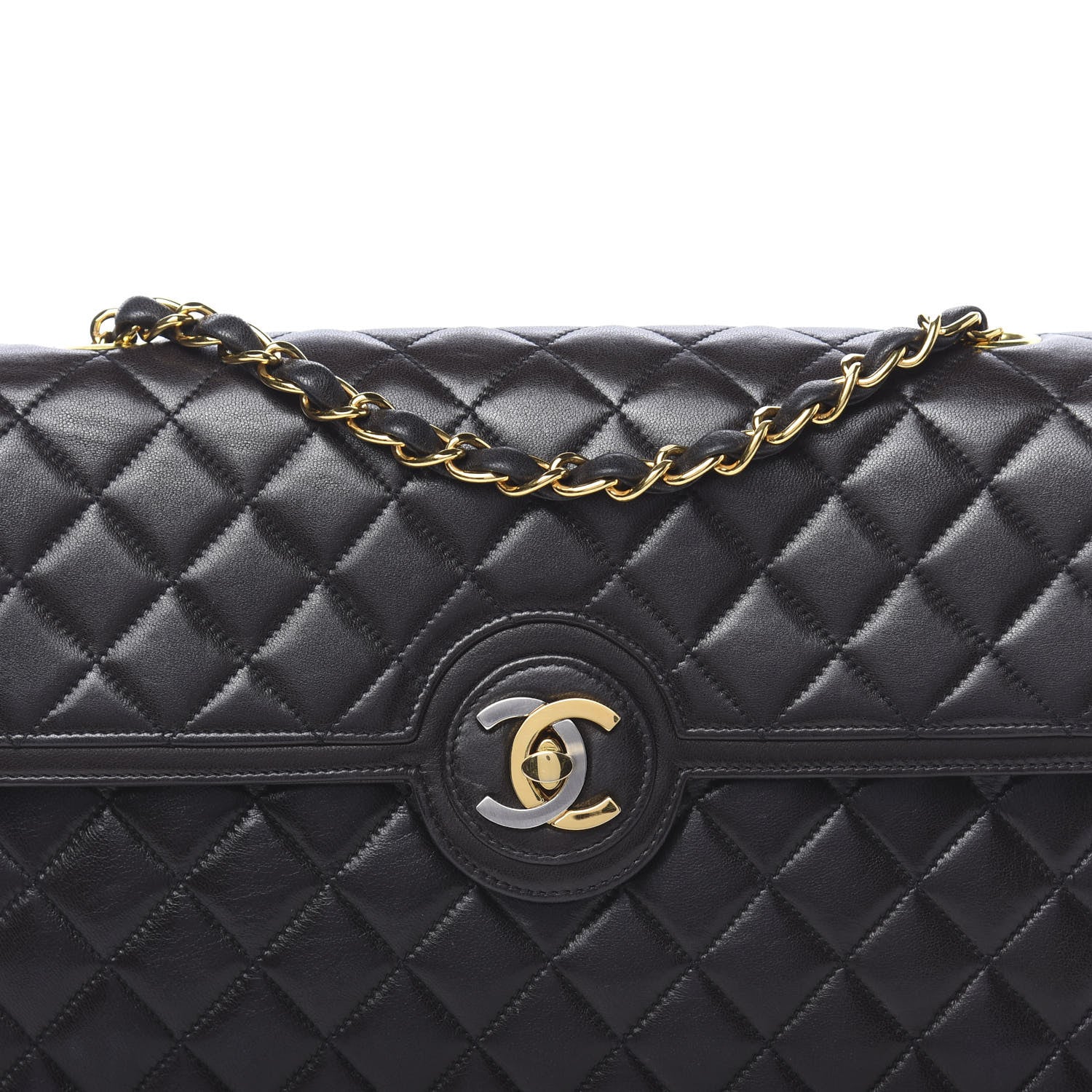 Chanel Lambskin Quilted Medium Single Flap Black 11 of 11