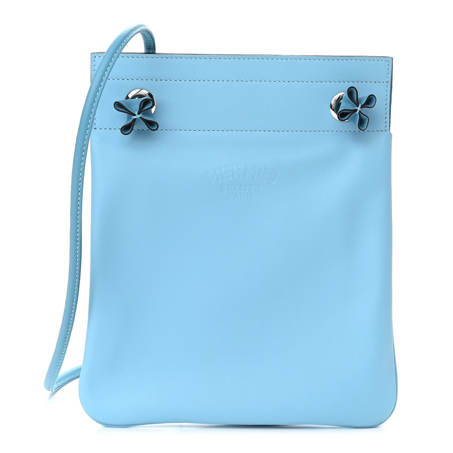 Hermes Milo Lambskin Swift Mini Aline Bleu Du Nord 1 of 11