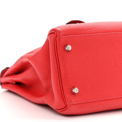 Hermes Taurillon Clemence Kelly Retourne 32 Rouge Casaque 9 of 13