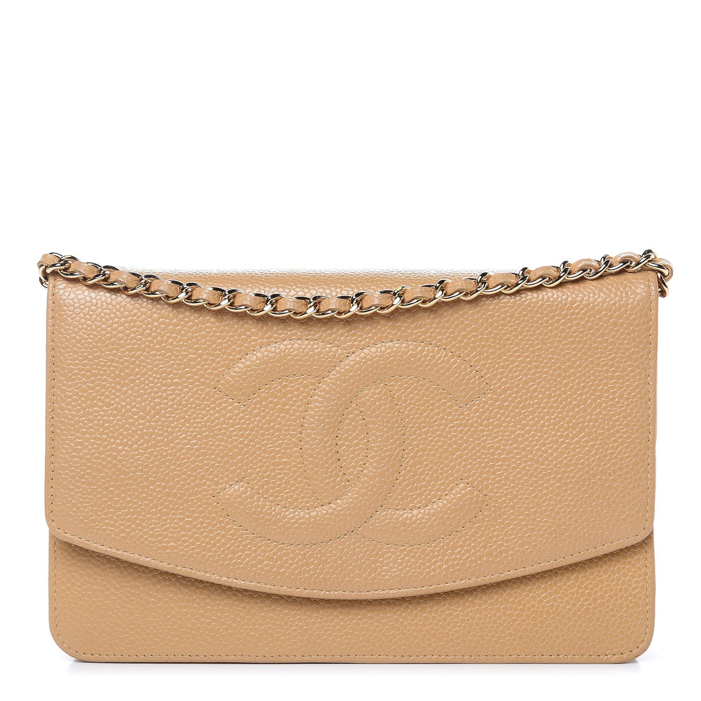 Caviar Timeless CC Wallet On Chain WOC Beige