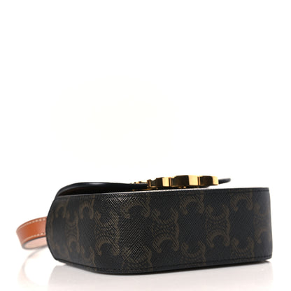 Celine Triomphe Canvas Calfskin Mini Claude Tan 4 of 9