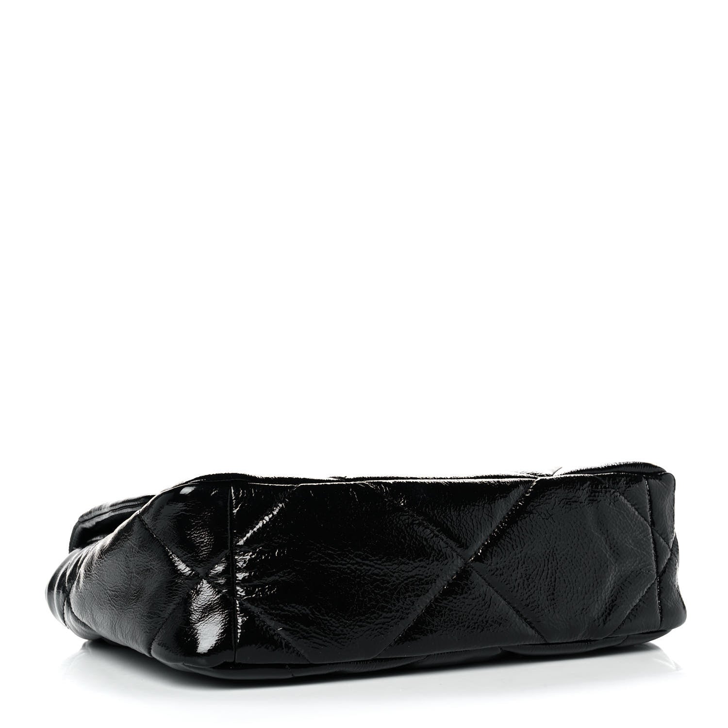 Chanel Shiny Crumpled Calfskin Quilted Medium Chanel 19 Flap Black 4 of 12