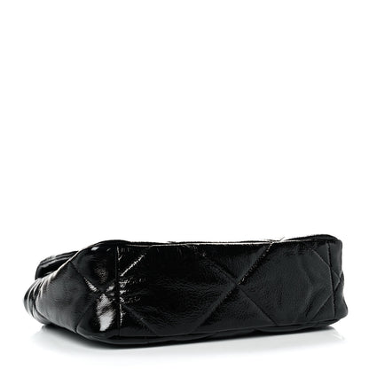 Chanel Shiny Crumpled Calfskin Quilted Medium Chanel 19 Flap Black 4 of 12