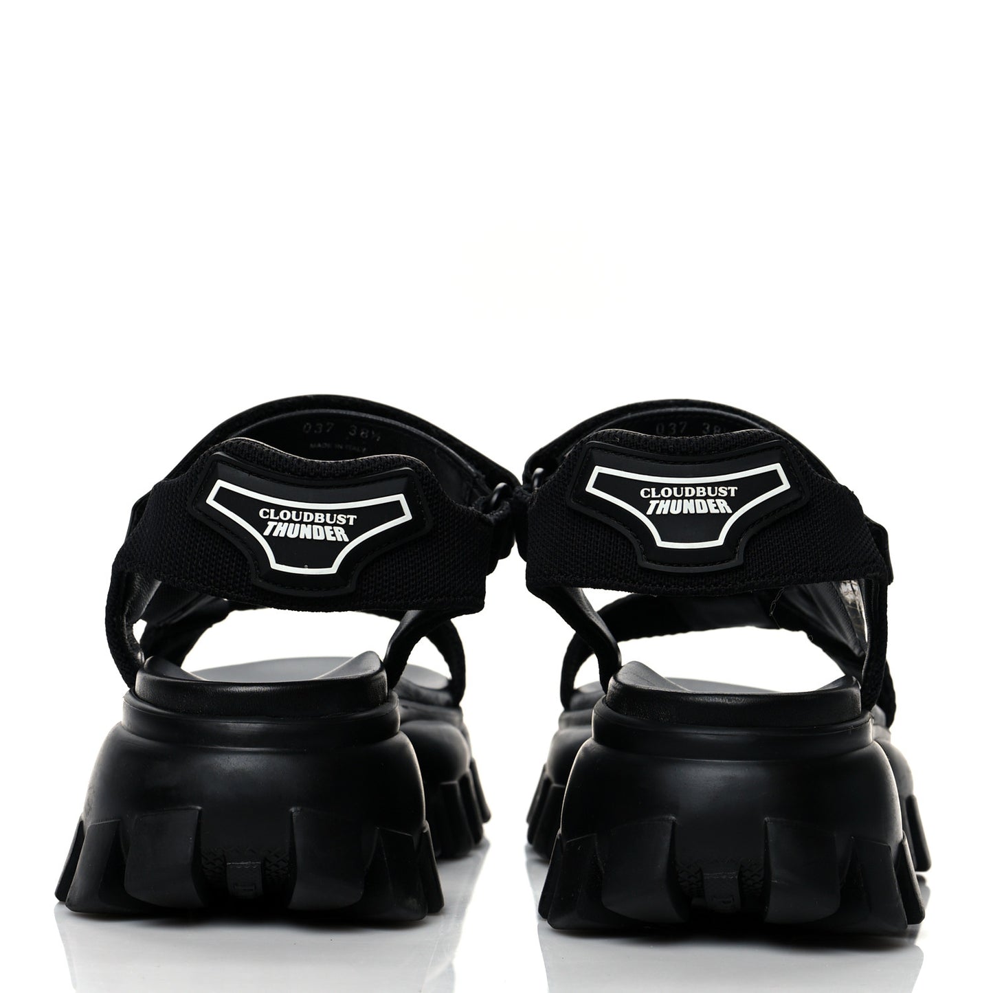 Rubber Nylon Velcro Womens Cloudbust Thunder 50mm Sandals 38.5 Black