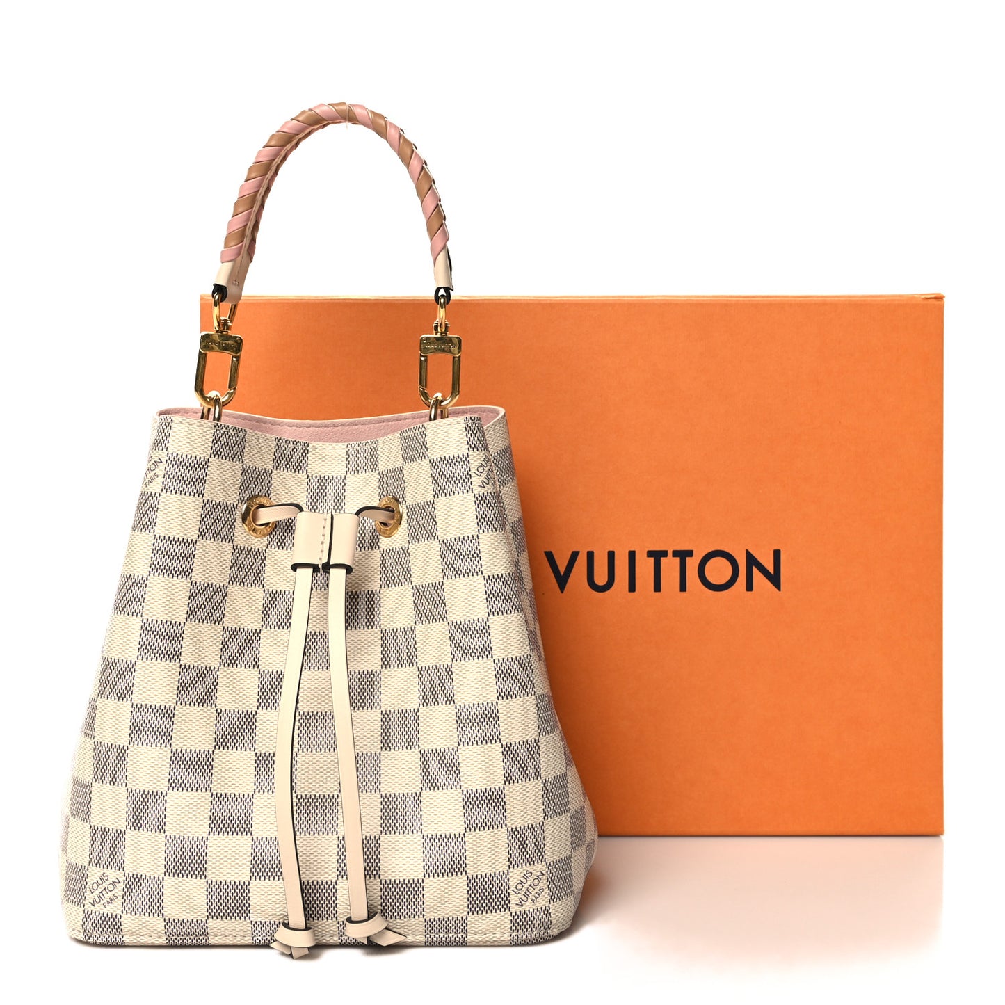 Damier Azur Braided Neonoe BB Pink