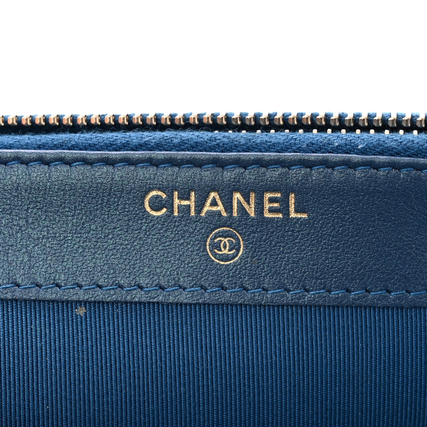 Chanel Iridescent Caviar Quilted Clutch With Chain Dark Blue 7 of 13