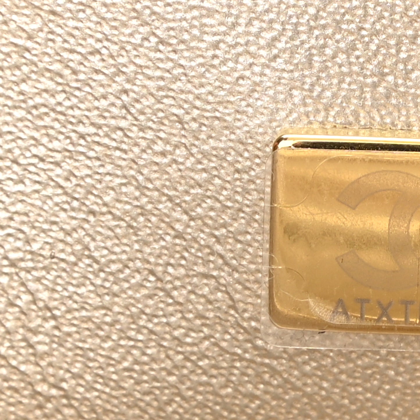 Metallic Lambskin Quilted Mini Rectangular Flap Gold